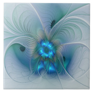 Stehende Ovationen, abstrakte blaue Turquoise-Frak Fliese