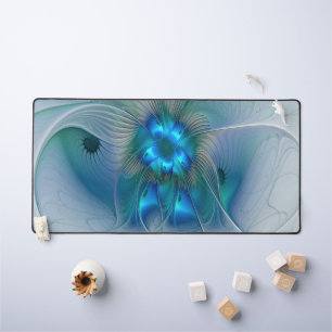 Stehende Ovationen, abstrakte blaue Turquoise-Frak Schreibtischunterlage