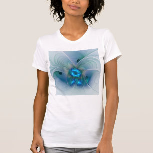 Stehende Ovationen, abstrakte blaue Turquoise-Frak T-Shirt