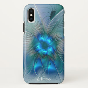 Stehende Ovationen, Abstrakter Blauer Fraktal-Kuns Case-Mate iPhone Hülle
