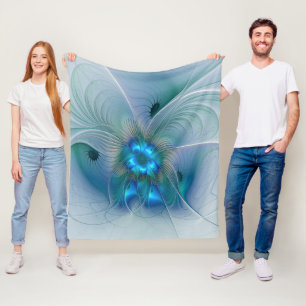 Stehende Räumlichkeiten, Abstraktes türkisfarbenes Fleecedecke