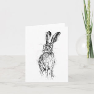 Stehender Hase Dankeskarte