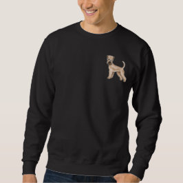 Stehender Hund mit weichem Wheaten Terrier Cartoon Sweatshirt