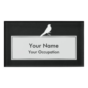 Stehender Kanarienvogel Namenschild