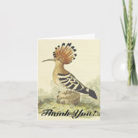 Stehender Vogel, Vintager Stil, "Danke!"