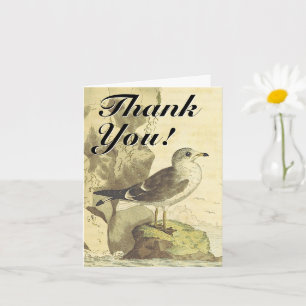 Stehender Vogel, Vintager Stil, "Danke!" Karte