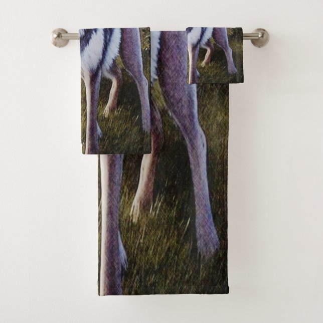 Stehender Wolf Badhandtuch Set (Insitu)