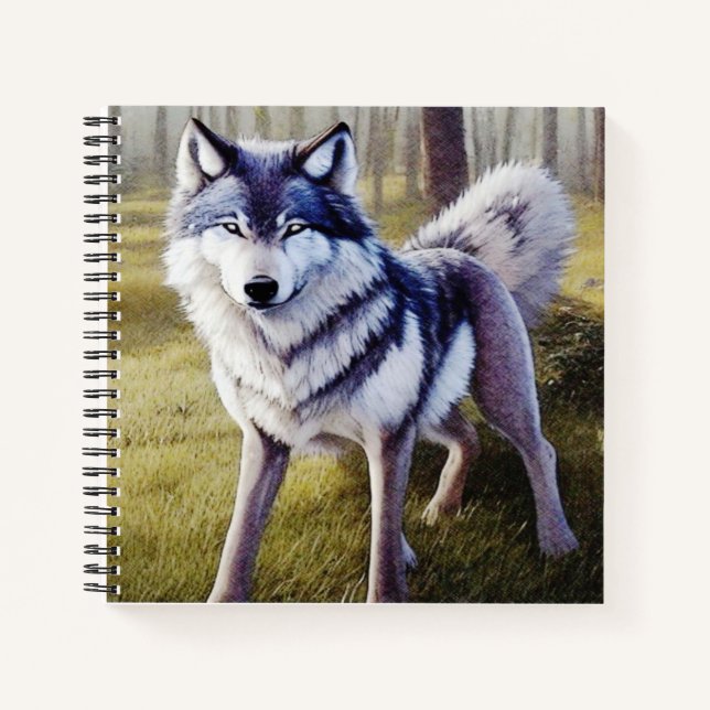 Stehender Wolf Notizbuch (Vorderseite)