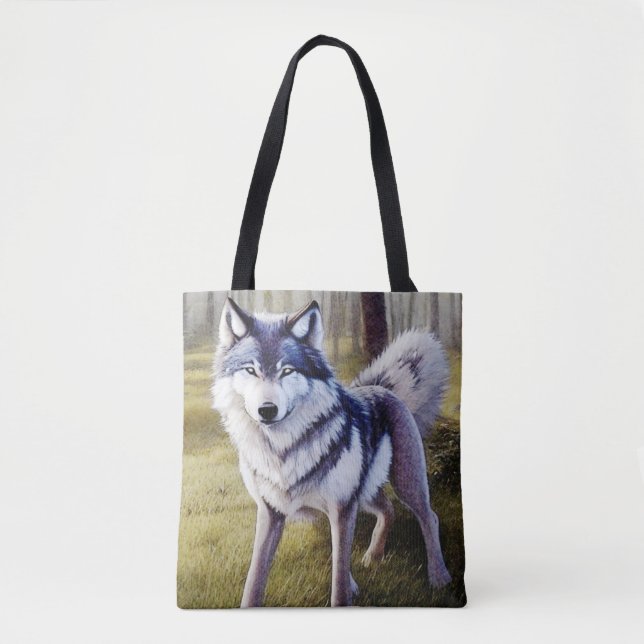 Stehender Wolf Tasche (Vorderseite)