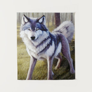 Stehender Wolf Wandteppich