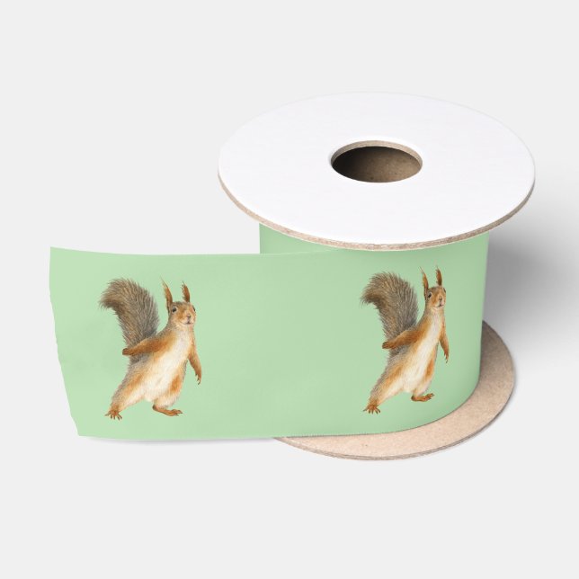 Stehendes Eichhörnchen Satinband (Spule)