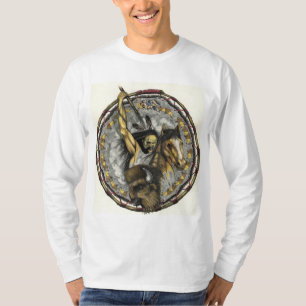 Stehendes Felsen-gebürtiger Amerikaner-StützShir T-Shirt