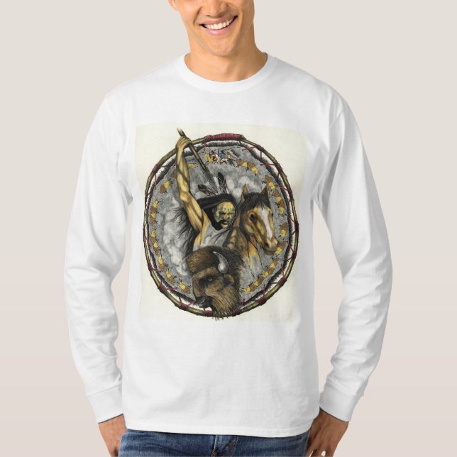 Stehendes Felsen-gebürtiger Amerikaner-StützShirt T-Shirt (Vorderseite)