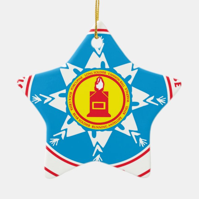 Stehendes Felsenstammlogo Keramikornament (Vorne)