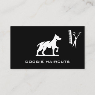 Stehendes Logo für Hunde   Scherenkamm Visitenkarte