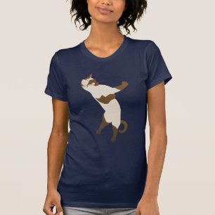 Stehendes siamesische Katzen-T-Shirt T-Shirt