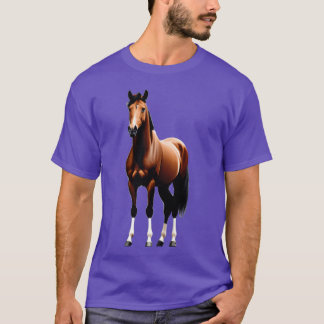 Stehendes Warmblut-Pferd Geschenk T-Shirt