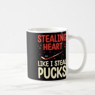 Stehlen Herz wie ich Pucks stehle Lustige Hockey-P Kaffeetasse