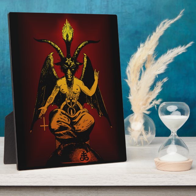 Stehplakette für die Satanic-Ziege 8x10 Fotoplatte (Seite)