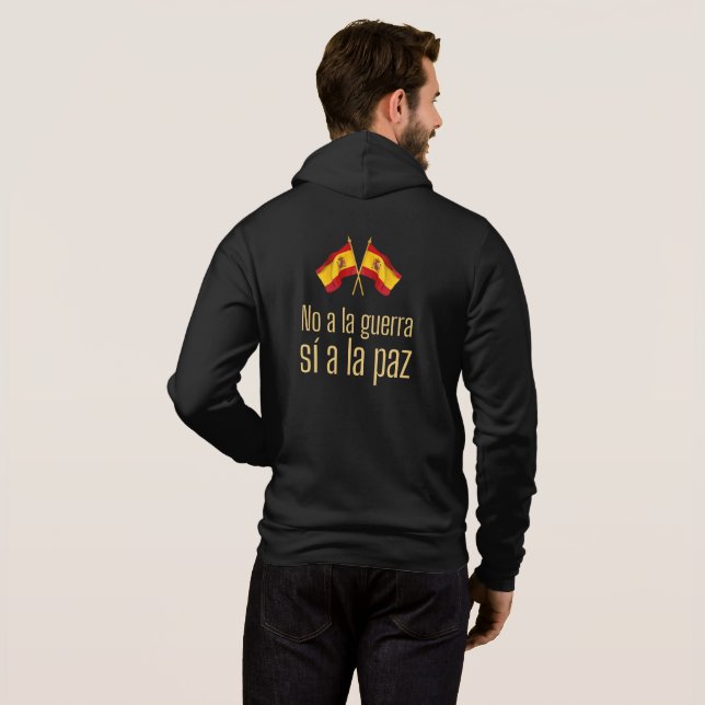 Steht für Frieden Spanien Hoodie (Schwarz voll)