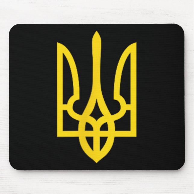 Steht-mit-der-Ukraine-Emblem-Symbol Unterstützt Uk Mousepad (Vorne)