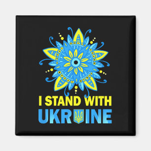 Steht mit der Ukraine-Flagge Anti-Putin Nein zum K Magnet