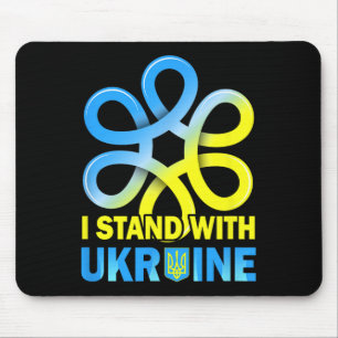 Steht mit der Ukraine-Flagge Anti-Putin Sagt Nein  Mousepad