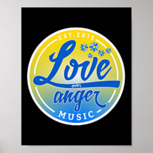 Steht mit der Ukraine Liebe über Ärger Musik Poster