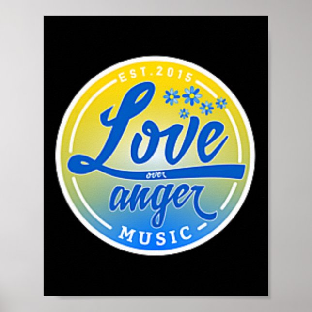 Steht mit der Ukraine Liebe über Ärger Musik  Poster (Vorne)