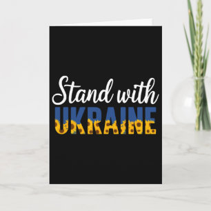 Steht mit der Ukraine Ukrainische Blume Sonnenblum Karte