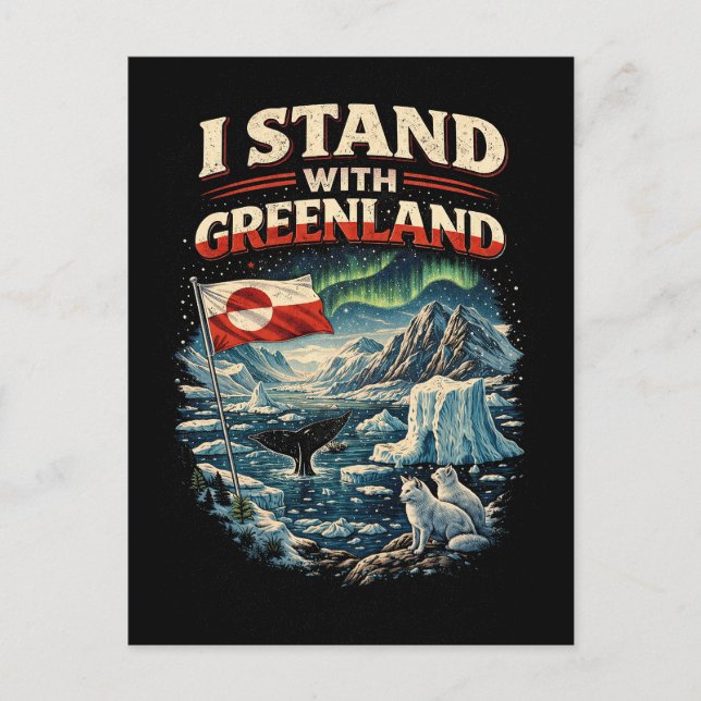 Steht mit Grönland Postkarte (Vorderseite)