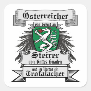 Steiermark Österreich Trofaiacher im Herzen Quadratischer Aufkleber