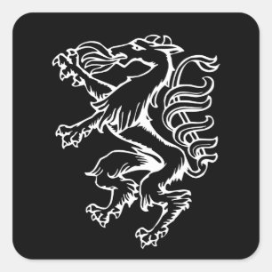 Steiermark Wappen Panther Lineart Österreich  Quadratischer Aufkleber