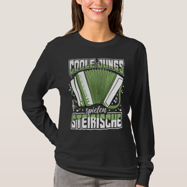 Steiermark Ziachorgl Steiermark Harmonica Instrume T-Shirt (Vorderseite)