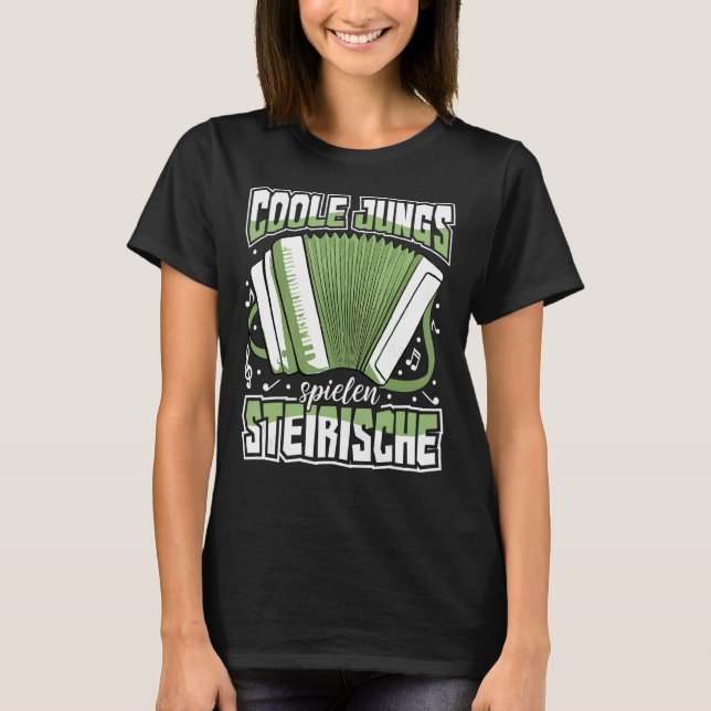Steiermark Ziachorgl Steiermark Harmonica Instrume T-Shirt (Vorderseite)