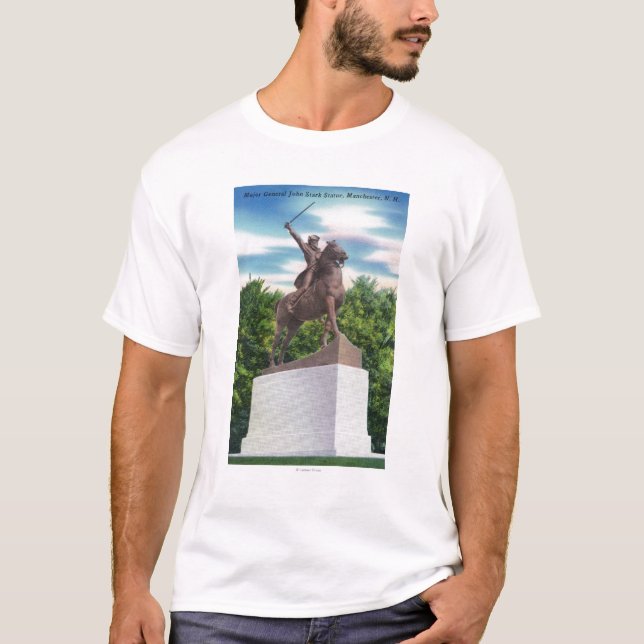 Steife Statue-Ansicht GENs John T-Shirt (Vorderseite)