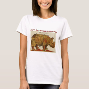 Steifes, unbeugsames, unbesiegbares Nashorn T-Shirt