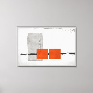 Steifes Windows-Minimalistisches modernes Orange Leinwanddruck