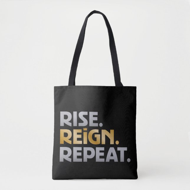 "Steig auf. Reign. Wiederholen." Tasche (Vorderseite)