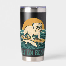 Steig ein Surfer Hund | Retro Bulldogge Surfen