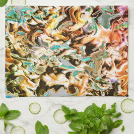 Steige mit Gradienten oder Rauch, orange bis farbi Geschirrtuch