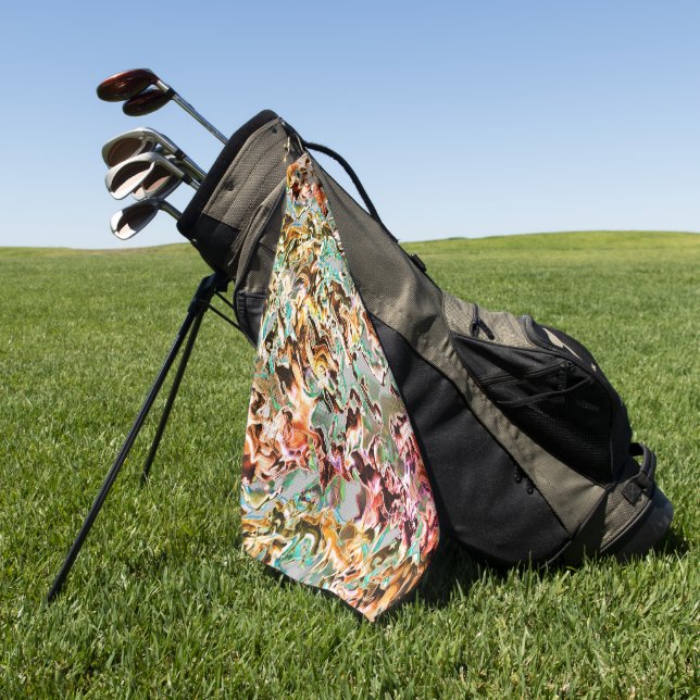 Steige mit Gradienten oder Rauch, orange bis farbi Golfhandtuch (Gras)