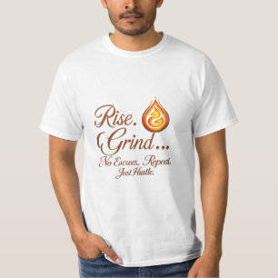 Steigen. Grind. - Feuer im T - Shirt der Männer