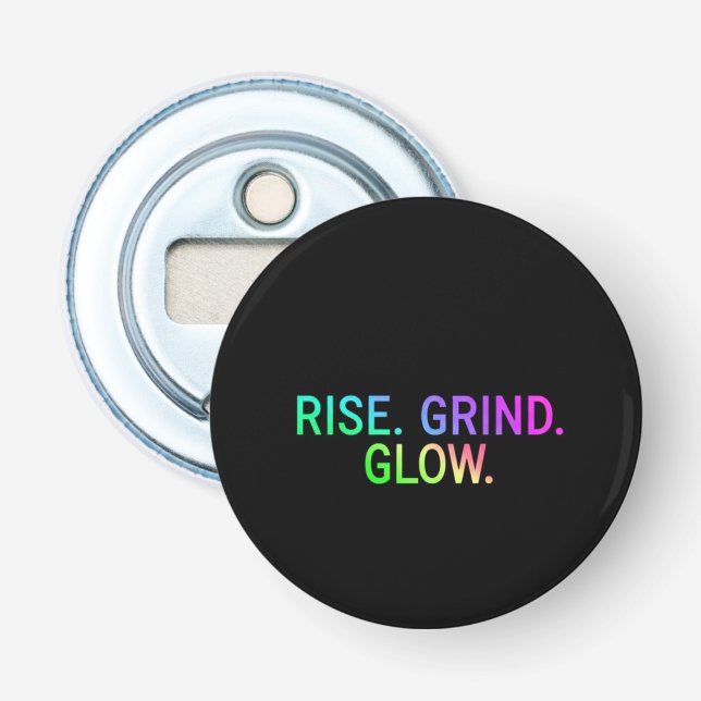 Steigen. Grind. Leuchten. | Motivierend Flaschenöf Flaschenöffner (Vorderseite)