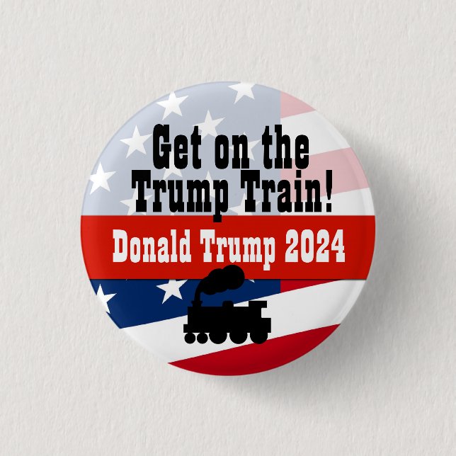 Steigen Sie auf den Trump-Zugschalter Donald Trump Button (Vorderseite)
