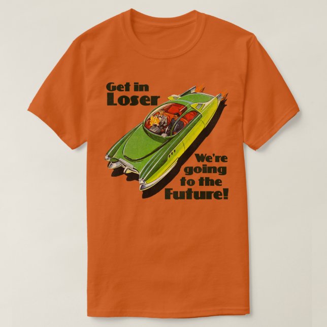 Steigen Sie in die Zukunft ein T-Shirt (Design vorne)