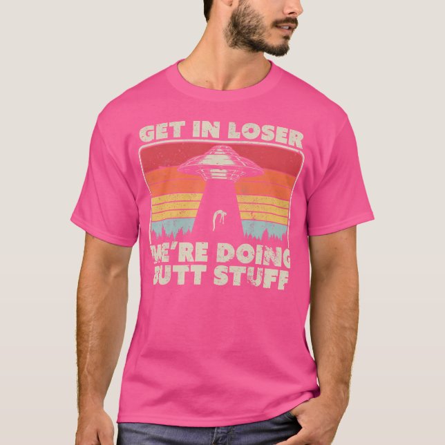 Steigen Sie in lockeres Shirt ein. Alien Ufo Funny (Vorderseite)