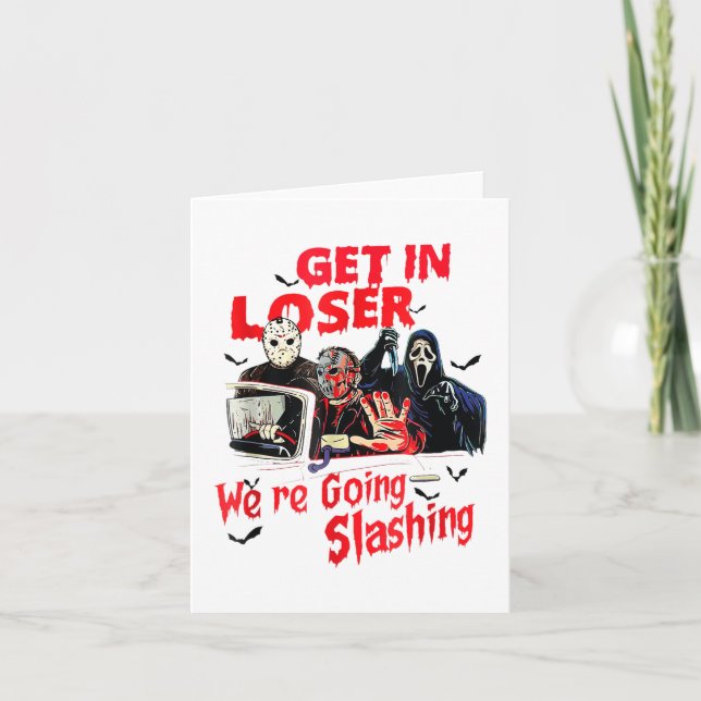 Steigen Sie in Loser ging Horror Slashing Hallowee Karte (Vorderseite)