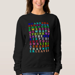 Steigen Sie positive Gedanken Rainbow Inspiration Sweatshirt