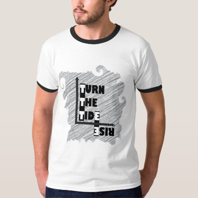 Steigen Sie u. drehen Sie das T-Shirt (Vorderseite)